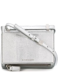 Borsa a tracolla in pelle argento di Givenchy