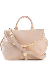 Borsa a tracolla in pelle beige di See by Chloe