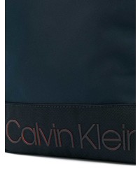 Borsa a tracolla in pelle blu scuro di Calvin Klein