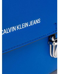 Borsa a tracolla in pelle blu di Calvin Klein Jeans