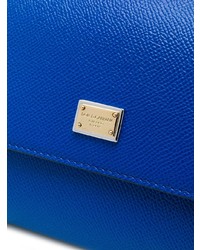 Borsa a tracolla in pelle blu di Dolce & Gabbana