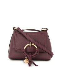 Borsa a tracolla in pelle bordeaux di See by Chloe