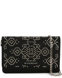 Borsa a tracolla in pelle con borchie nera di Givenchy