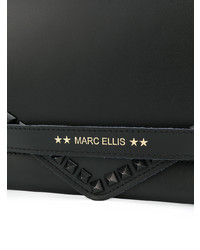 Borsa a tracolla in pelle con borchie nera di Marc Ellis
