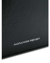 Borsa a tracolla in pelle con borchie nera di Alexander McQueen