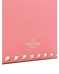 Borsa a tracolla in pelle decorata rosa di Valentino