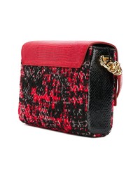 Borsa a tracolla in pelle decorata rossa di Dolce & Gabbana