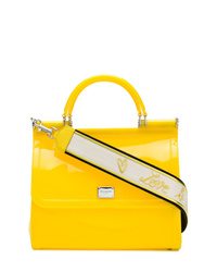Borsa a tracolla in pelle gialla di Dolce & Gabbana