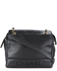 Borsa a tracolla in pelle nera di Chanel