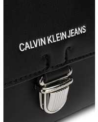 Borsa a tracolla in pelle nera di Calvin Klein Jeans