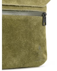 Borsa a tracolla in pelle scamosciata verde oliva di As2ov