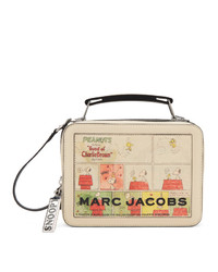 Borsa a tracolla in pelle stampata beige di Marc Jacobs