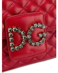 Borsa a tracolla in pelle trapuntata rossa di Dolce & Gabbana