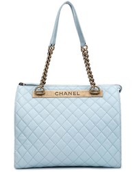 Borsa in pelle azzurra di Chanel