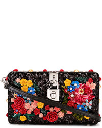 Borsa in pelle decorata nera di Dolce & Gabbana