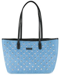 Borsa shopping con borchie azzurra di GUILD PRIME