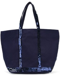 Borsa shopping con paillettes decorata blu scuro di Vanessa Bruno