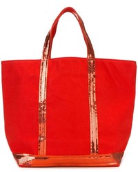 Borsa shopping con paillettes decorata rossa di Vanessa Bruno