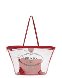 Borsa shopping di gomma trasparente di Prada