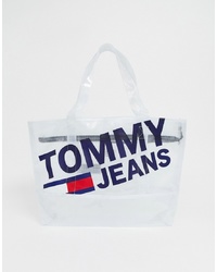 Borsa shopping di gomma trasparente di Tommy Jeans