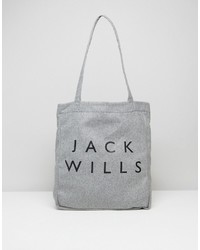 Borsa shopping di lana grigia di Jack Wills