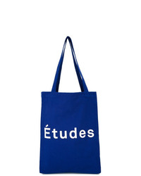 Borsa shopping di tela blu di Études