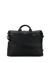 Borsa shopping di tela nera di Dolce & Gabbana