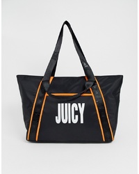 Borsa shopping di tela nera di Juicy Couture