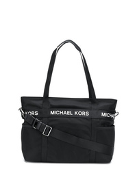 Borsa shopping di tela nera di MICHAEL Michael Kors