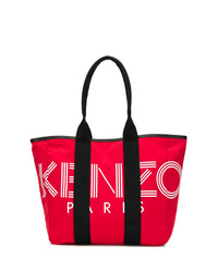 Borsa shopping di tela rossa di Kenzo