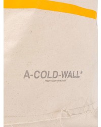 Borsa shopping di tela stampata beige di A-Cold-Wall*