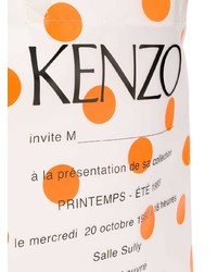 Borsa shopping di tela stampata bianca di Kenzo