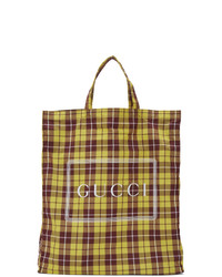 Borsa shopping di tela stampata multicolore di Gucci