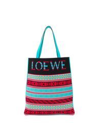 Borsa shopping di tela stampata multicolore di Loewe