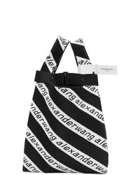 Borsa shopping di tela stampata nera e bianca di Alexander Wang