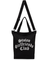 Borsa shopping di tela stampata nera e bianca di Stolen Girlfriends Club