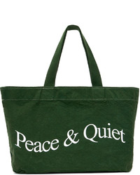 Borsa shopping di tela verde scuro di Museum of Peace & Quiet