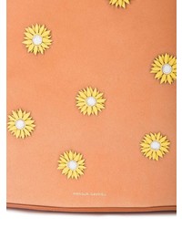 Borsa shopping in pelle a fiori marrone chiaro di Mansur Gavriel
