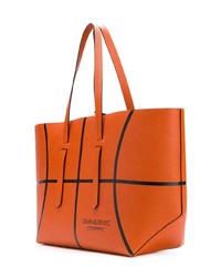 Borsa shopping in pelle arancione di Calvin Klein 205W39nyc