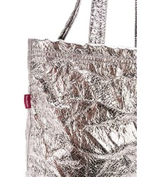 Borsa shopping in pelle argento di Sies Marjan