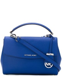 Borsa shopping in pelle blu di MICHAEL Michael Kors