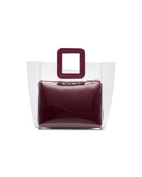 Borsa shopping in pelle bordeaux di Staud