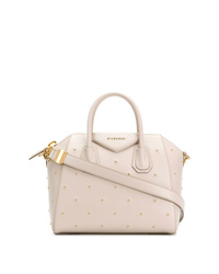 Borsa shopping in pelle con borchie bianca di Givenchy