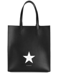 Borsa shopping in pelle con stelle nera di Givenchy