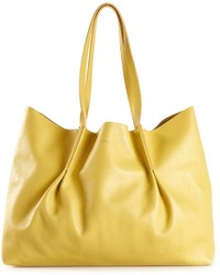 Borsa shopping in pelle gialla di Nina Ricci
