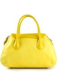 Borsa shopping in pelle gialla di Nina Ricci