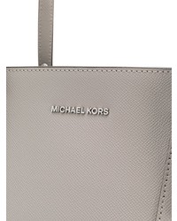 Borsa shopping in pelle grigia di MICHAEL Michael Kors