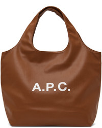 Borsa shopping in pelle marrone di A.P.C.
