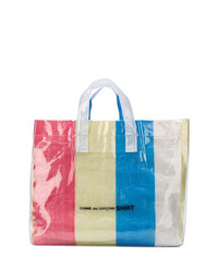 Borsa shopping in pelle multicolore di Comme Des Garcons SHIRT