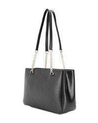 Borsa shopping in pelle nera di Donna Karan